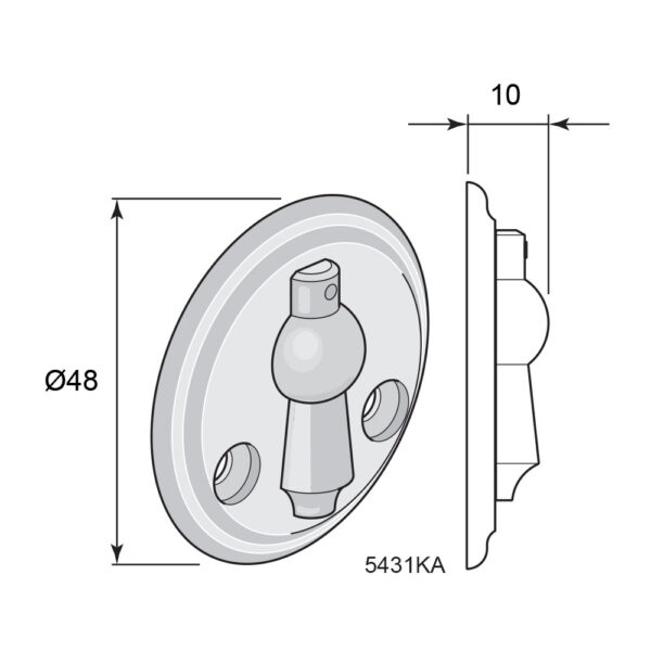 Key plate 5431K nickel plated 2 pack - Image 2