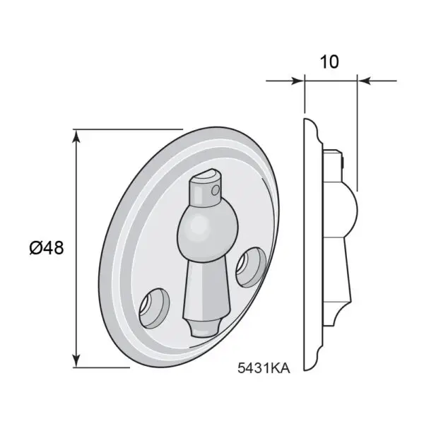 Nyckelskylt 5431K förnicklad 2 pack - Bild 2
