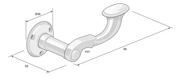 Posthornstrycke  Mässing komplett - Bild 2