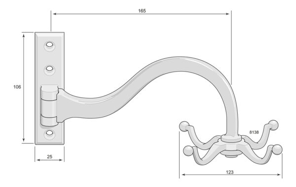 Student hanger 8138 nickel plated - Image 2