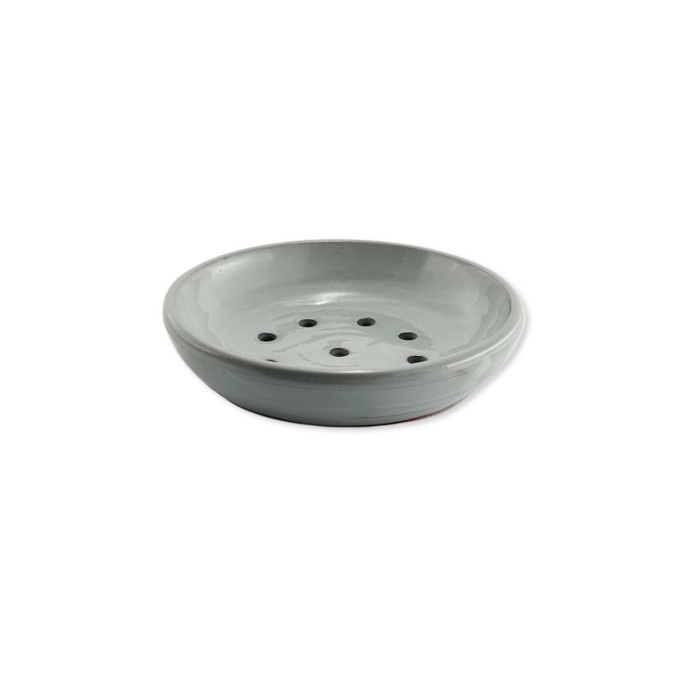 Gråglaserat slevfat i handrejad keramik, Gysinge