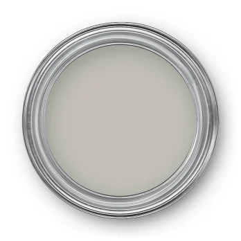 Rund spegel med silverram.