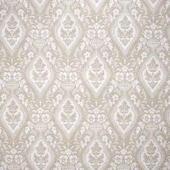 Blommönster i beige och vitt