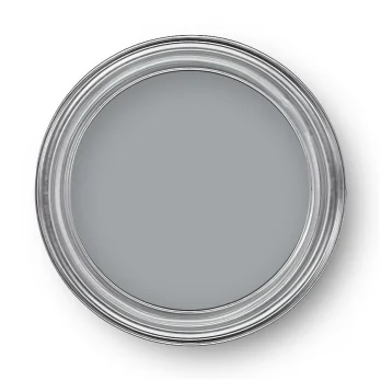 Rund spegel med silverram.