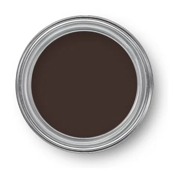 Mörkbrun färg i burk