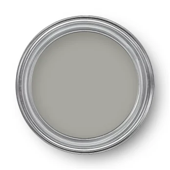 Rund spegel med silverram