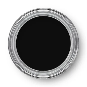 Svart färg i burk
