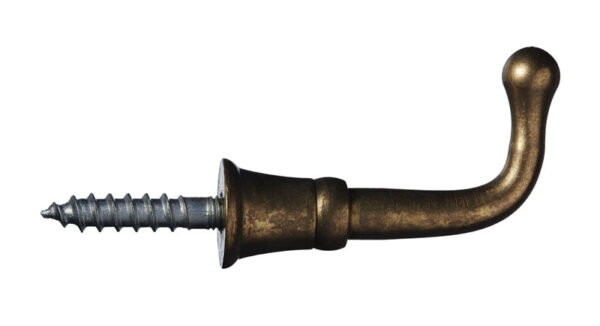 Screw hook brass between