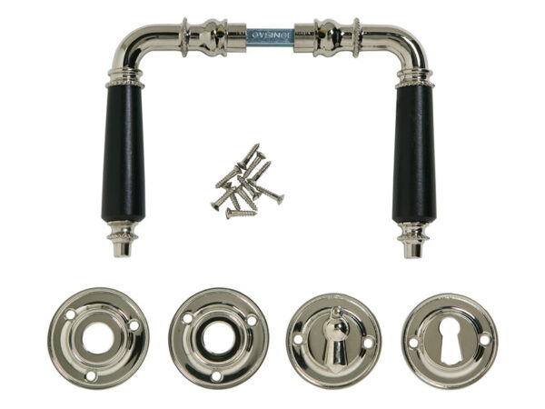 Door handle Villagatan nickel-plated complete