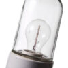 Porcelain lamp oblique white