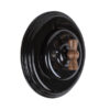 Staircase switch black porcelain dark stained knob black frame