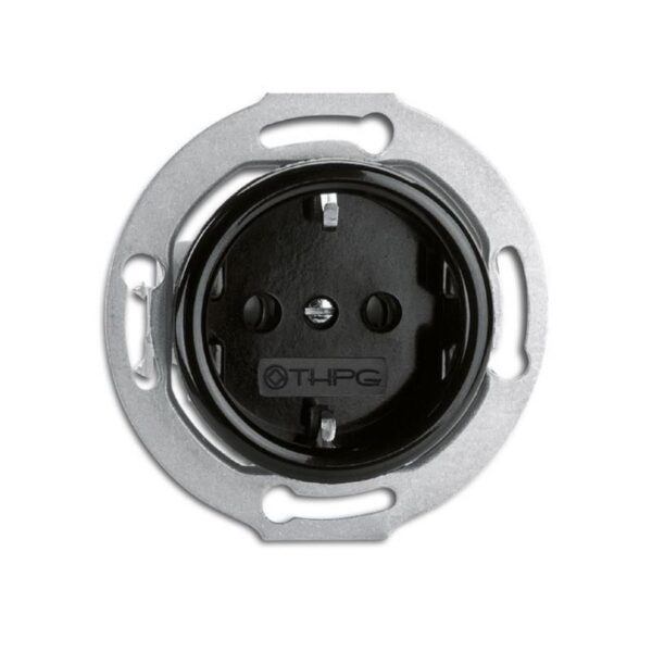 Wall socket black bakelite insert
