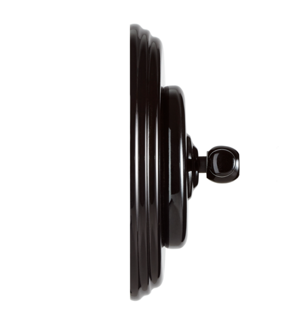 Double Turn Dimmer black porcelain natural colored knob black frame