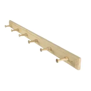 Knoppbräda med 6 svarvade knoppar