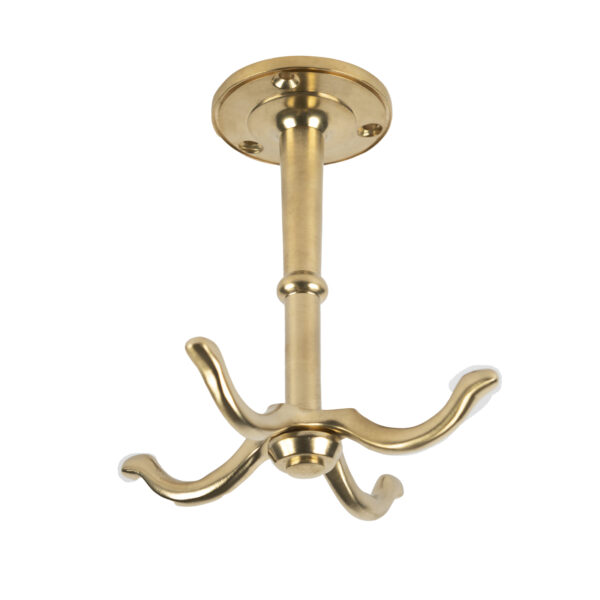 Hat rack hook rotating brass