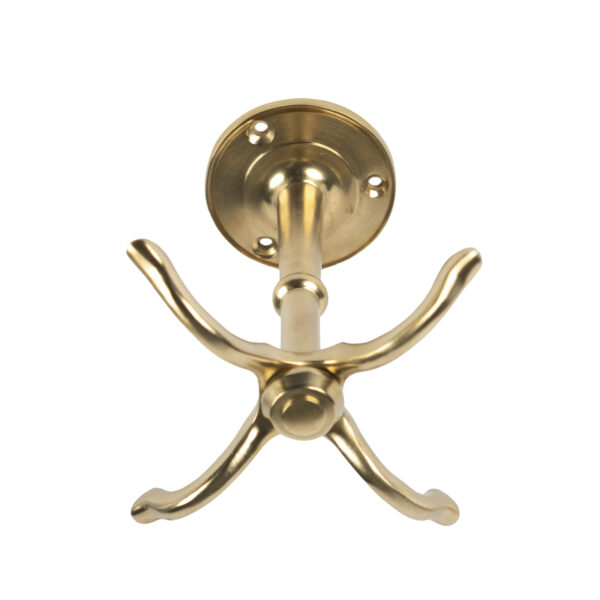 Hat rack hook rotating brass - Image 2