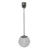 Lampa Bikupa, vit, förnicklad, 50 cm
