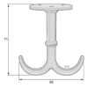 Anchor hook 8133 nickel plated - Image 2