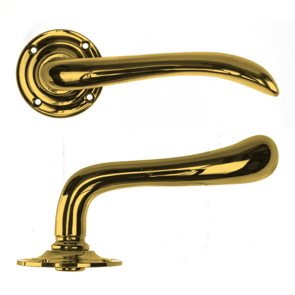 Door handle with rosette 5557 brass