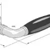Dörrtrycke med rosett 5598 förnicklat - Bild 2