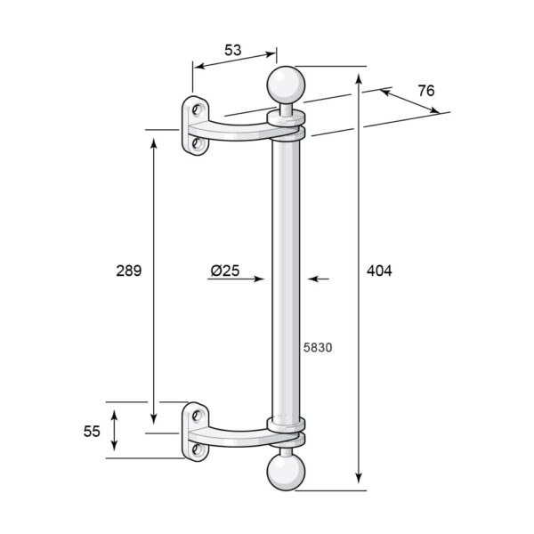 Pull handle 5830 Nickel-plated - Image 2