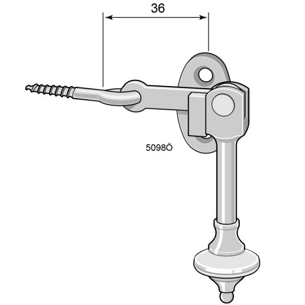 Window lock 5098 nickel plated - Image 2