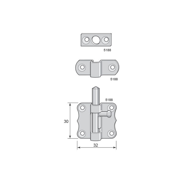 Window rule 5188 Nickel plated - Image 2