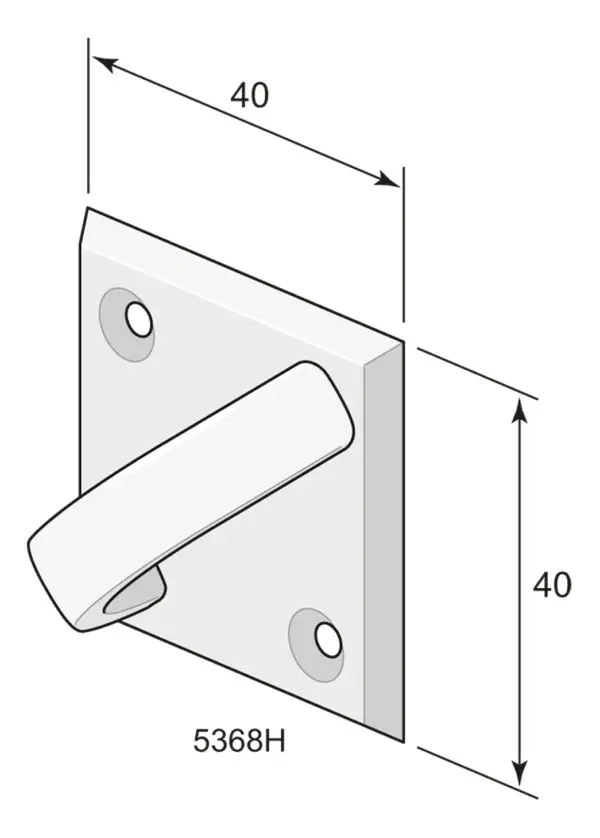 Lådhandtag 5368 Förnicklad - Bild 2
