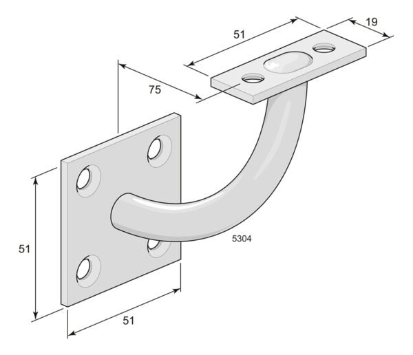 Handrail hook 5304 - Image 2